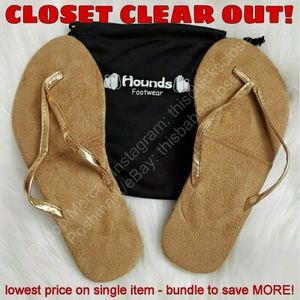 ❤️[[CLOSET CLEAR OUT! LOWEST PRICE!]] NEW Hounds Footwear Gold Flip Flops, 5/6
